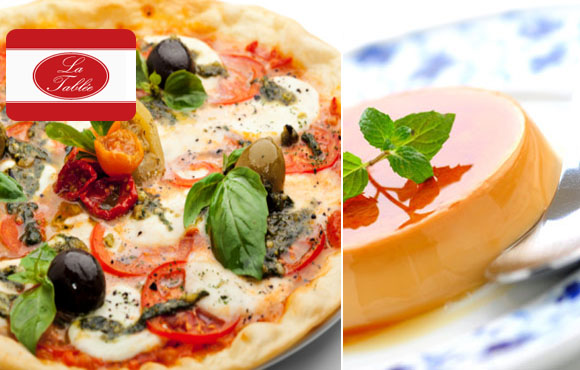 Mahaj Riad: Pizza et Dessert pour deux personnes à seulement 44dhs chez La Tablée!