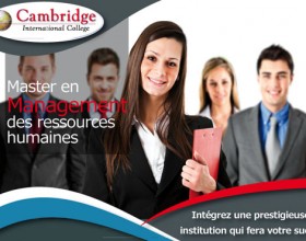 Etudiez au Cambridge International College: Mastery of Human Resources Management à seulement 9000dhs au lieu de 20000!
