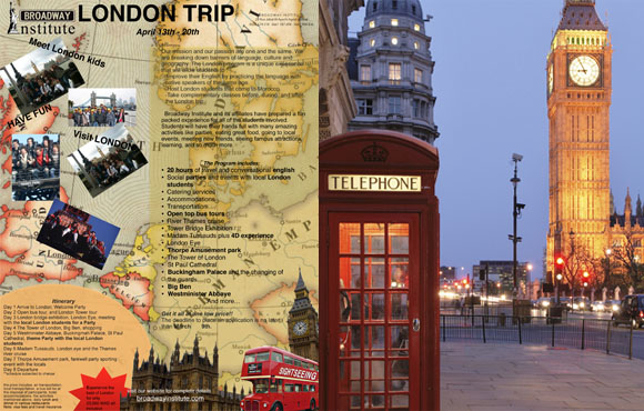 Voyage à London pour pratiquer la Langue Anglaise à seulement 19900dhs au lieu de 25000 avec Broadway Institute!