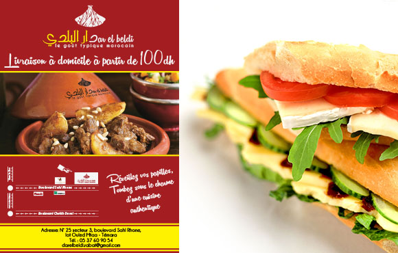 Sandwich Beldi ou panini au choix + frites + boisson à 19dh au lieu de 30dh chez El Beldi!
