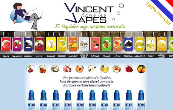 Ensemble de E-Liquides pour cigarette électronique de marque Vincent à seulement 270dhs par Bye Bye Cigarettes!