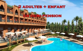une nuit pour 2 adultes + enfant en demi pension au Ryad Mogador kasbah
