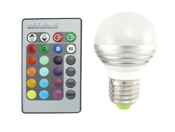 Ampoule LED  16 couleurs avec télécommande à distance