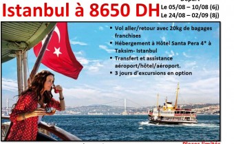 Istanbul à seulement 8650 dh