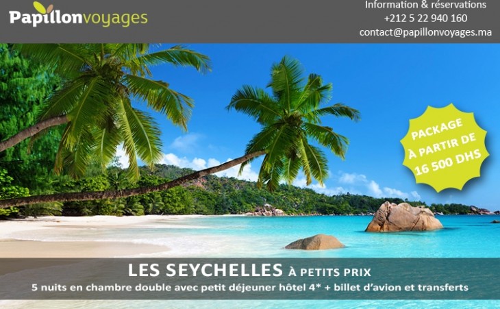 Les Seychelles a petit prix à partir de 16500 dhs !