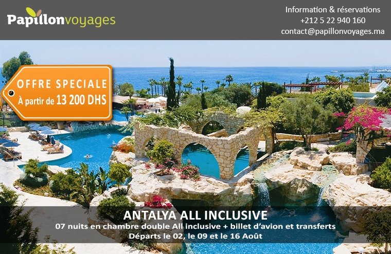 Antalya All Inclusive Vol Direct 7 Nuits/8 Jours • Marocdeal