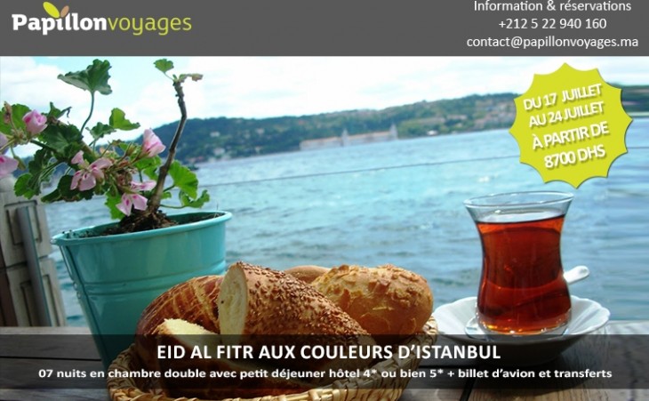Istanbul à l’heure de Eid al Fitr…7nuits, 8 jours à partir de 8700 Dhs