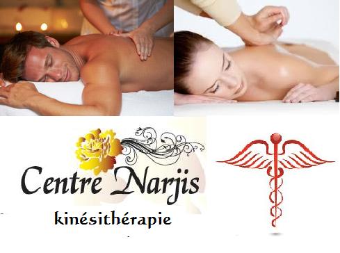 Centre- narjis kiné : 1 massage médical anti douleurs+électrode pour H&F .