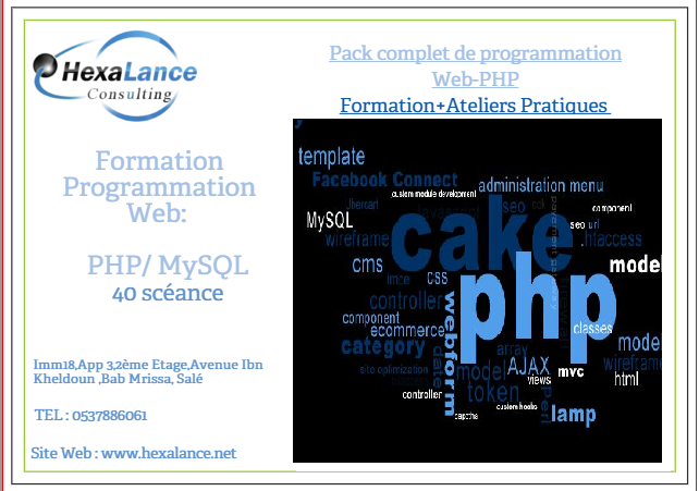 Formation  complète en Développement web PHP  chez Hexalance Consulting !