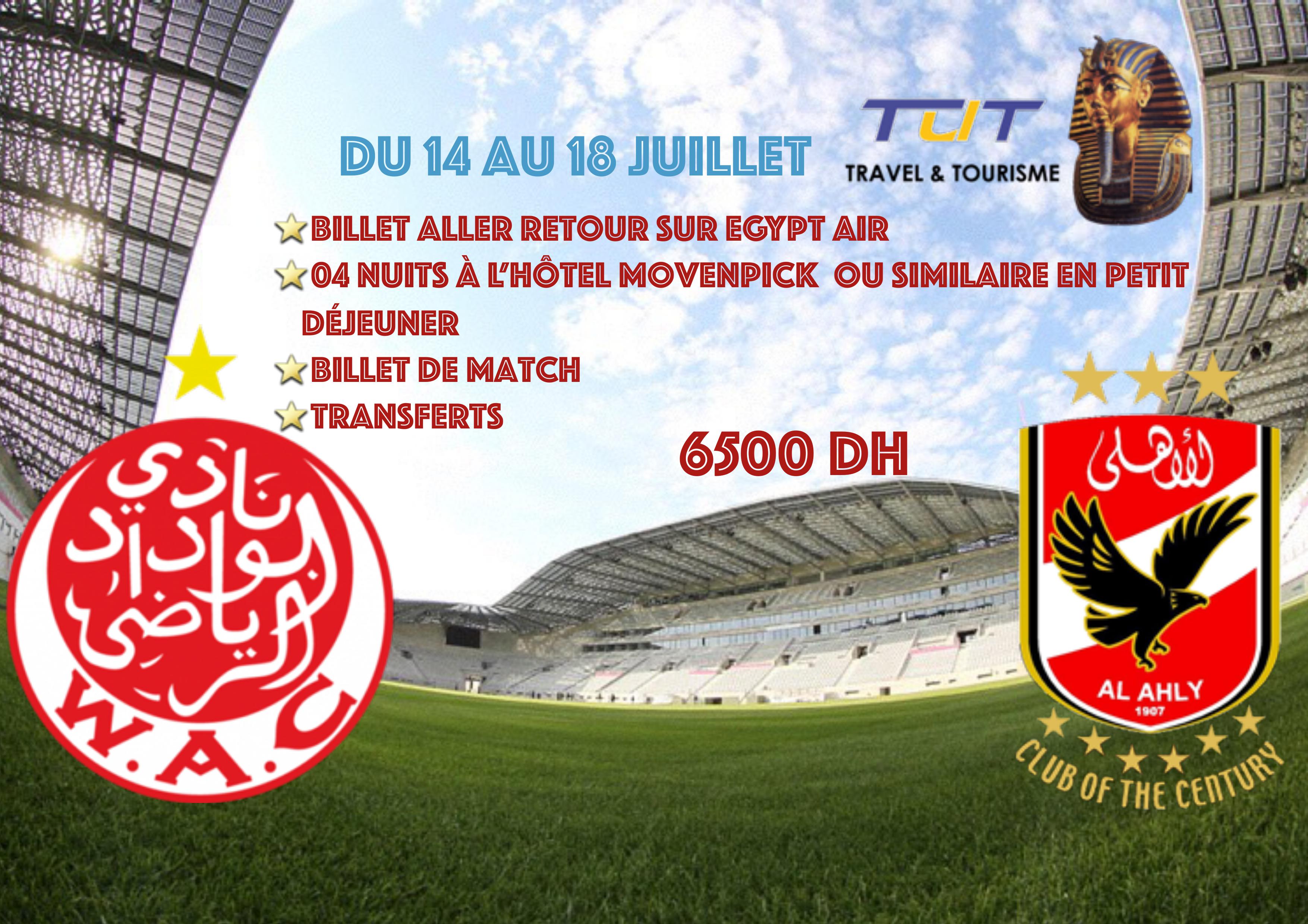 Wac vs Ahly en Egypt • Marocdeal